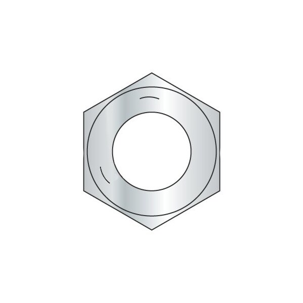Newport Fasteners Hex Nut, 1/2"-13, Steel, Grade 5, Zinc Plated, 7/16 in Ht, 900 PK 793259 - main